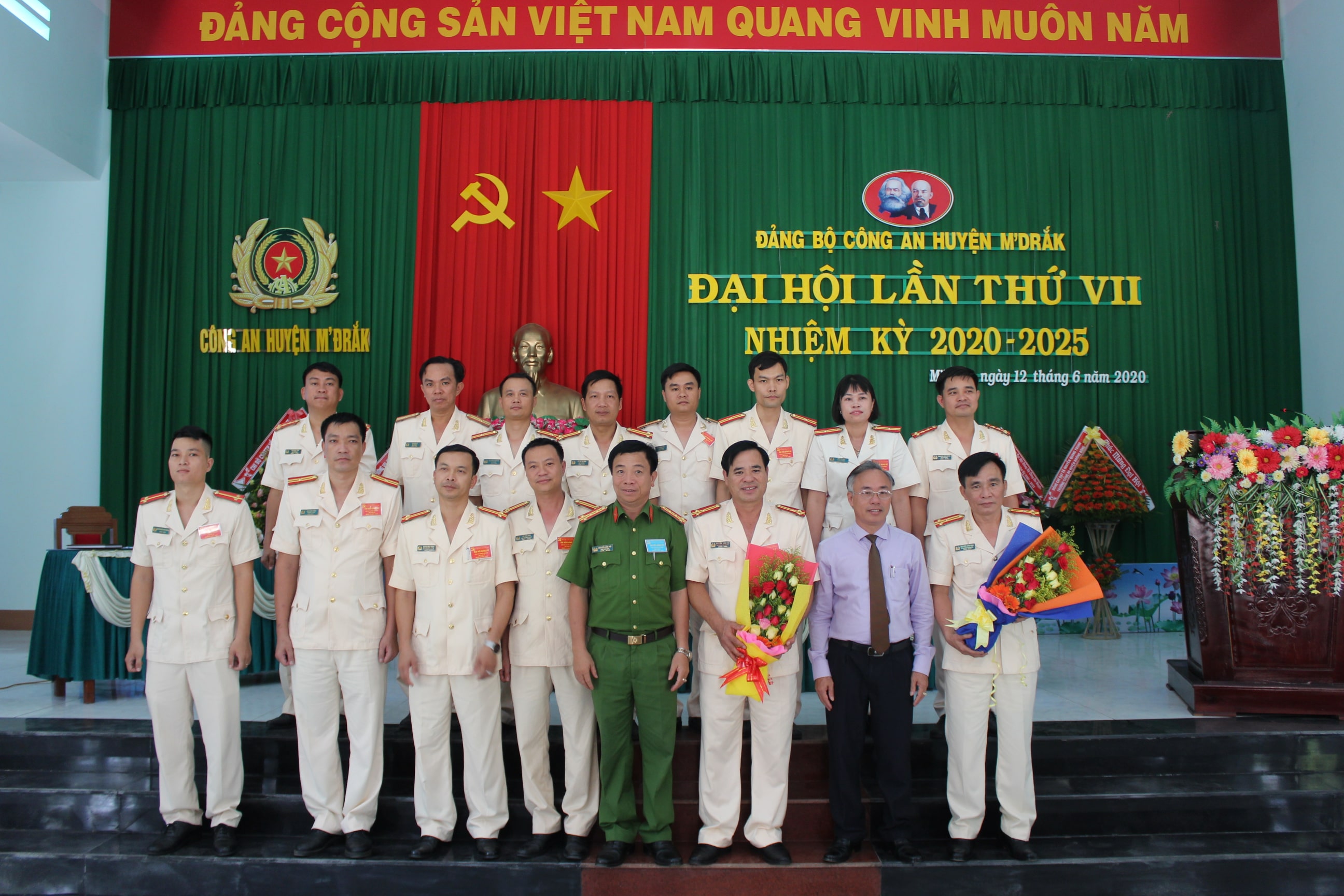 Đại hội Đảng bộ Công an huyện M’Đrắk lần thứ VII, nhiệm kỳ 2020-2025