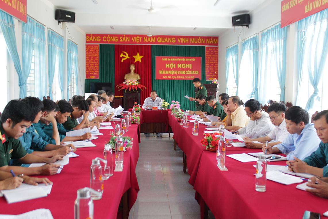 Đảng ủy Quân sự huyện Buôn Đôn triển khai nhiệm vụ 6 tháng cuối năm 2020