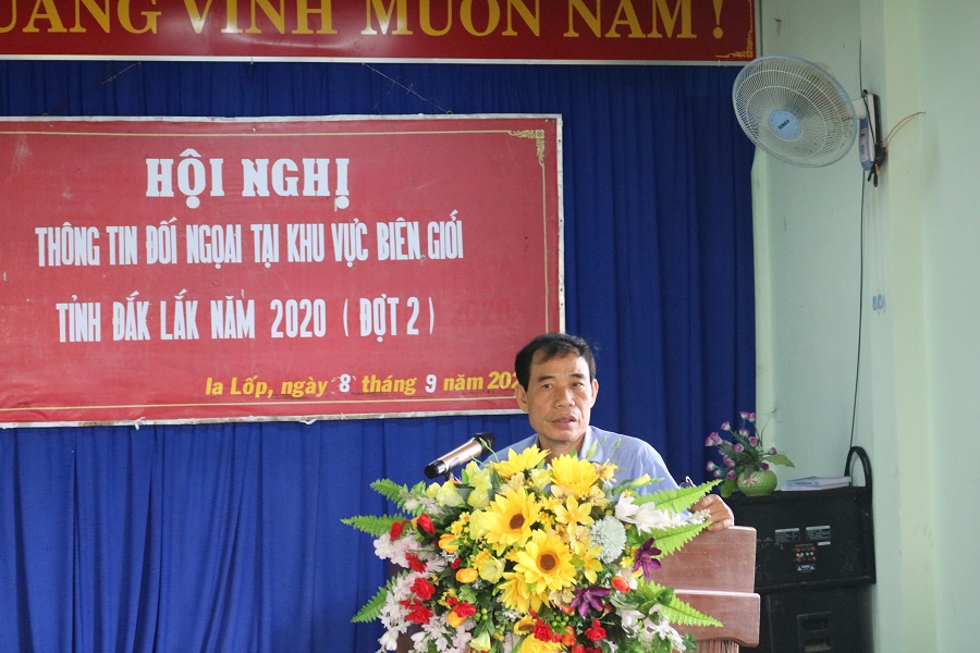 Hội nghị thông tin đối ngoại khu vực biên giới tỉnh Đắk Lắk đợt 2 năm 2020 tại 2 xã Ia Lốp, Ia Rvê, huyện Ea Súp
