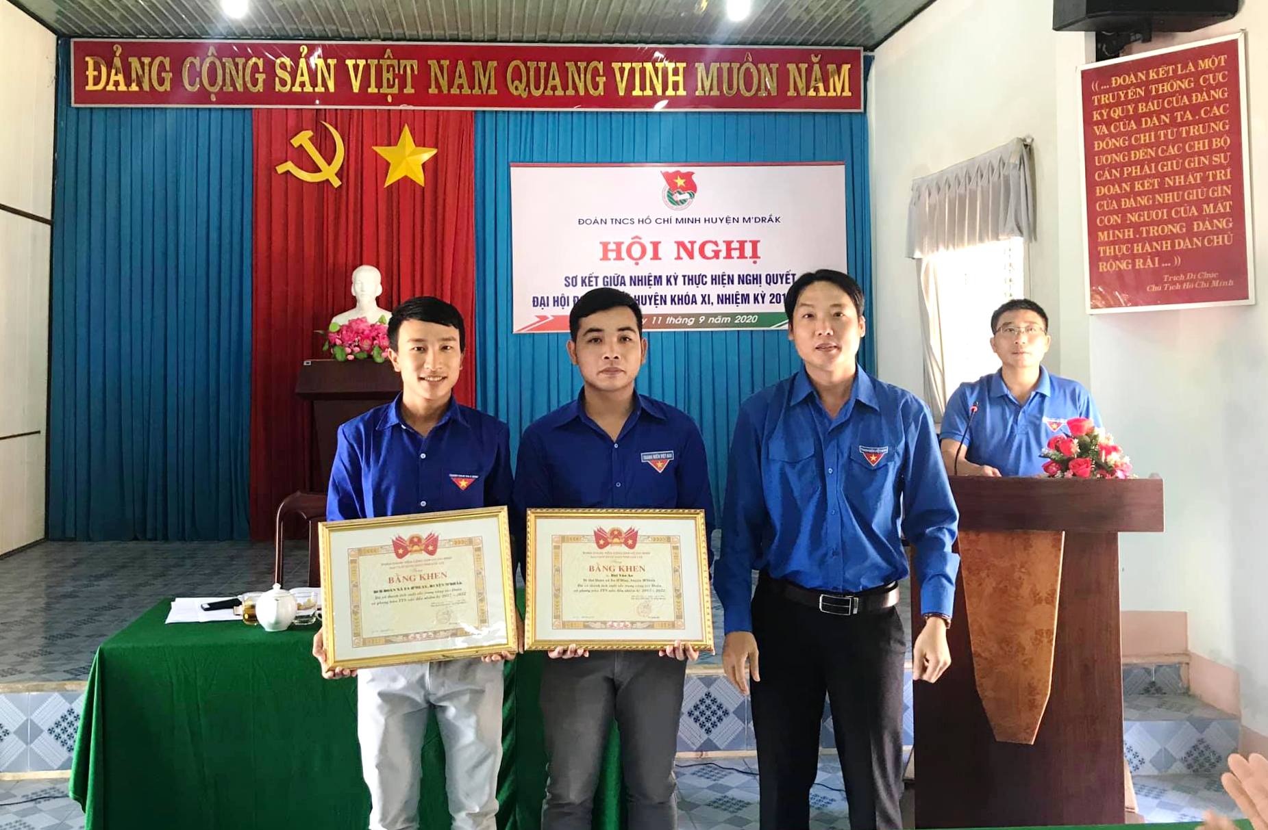 Huyện Đoàn M’Đrắk sơ kết giữa nhiệm kỳ thực hiện Nghị quyết Đại hội Đoàn khóa XI, nhiệm kỳ 2017-2022