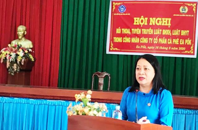 Tuyên truyền Luật BHXH, Luật BHYT cho người lao động Công ty cổ phần Cà phê Ea Pốk