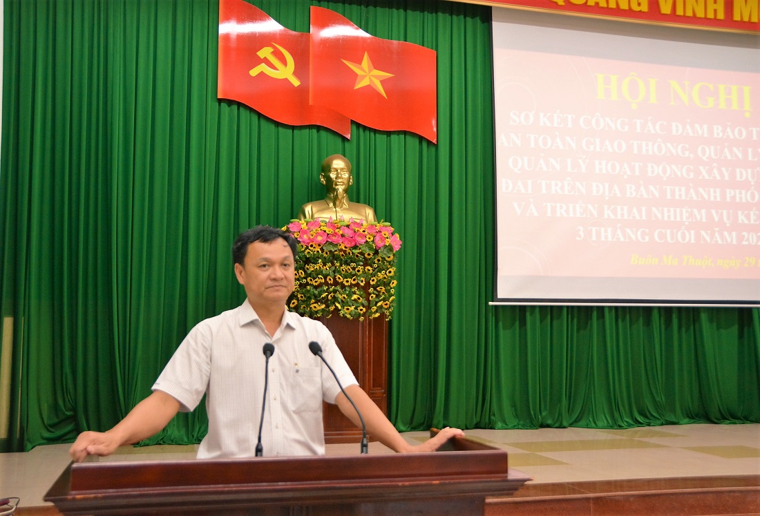 Sơ kết công tác đảm bảo trật tự đô thị, quản lý đất đai và trật tự xây dựng 9 tháng đầu năm 2020