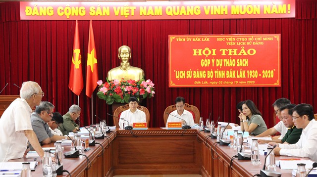 Hội thảo góp ý dự thảo lần 3 sách “Lịch sử Đảng bộ tỉnh Đắk Lắk 1930-2020”