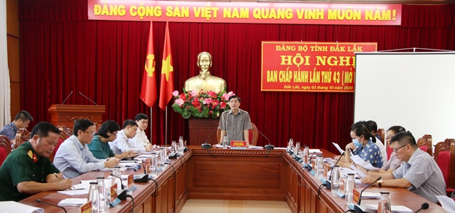 Hội nghị Ban Chấp hành Đảng bộ tỉnh lần thứ 43 (mở rộng)