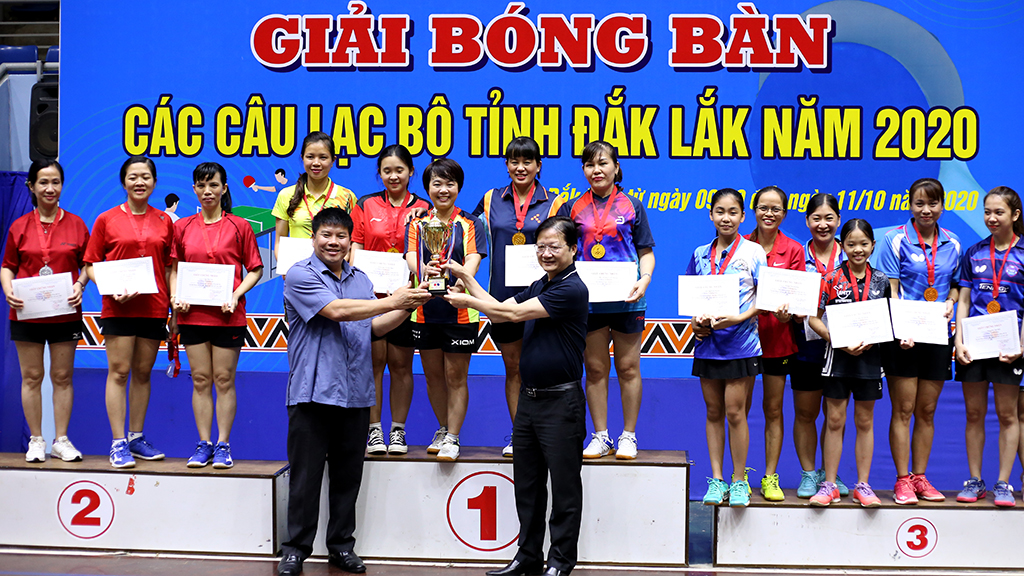 Bế mạc Giải Bóng bàn các câu lạc bộ tỉnh Đắk Lắk năm 2020