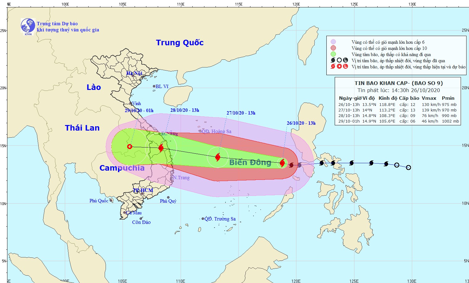 Tin bão khẩn cấp (Cơn bão số 9 - Molave)
