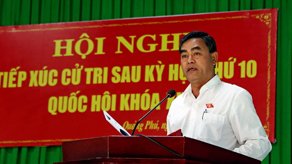 Đoàn Đại biểu Quốc hội tỉnh Đắk Lắk tiếp xúc cử tri sau Kỳ họp thứ 10