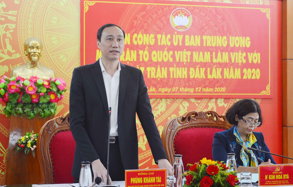 Đoàn công tác của Ủy ban Trung ương Mặt trận Tổ quốc Việt Nam làm việc tại Đắk Lắk