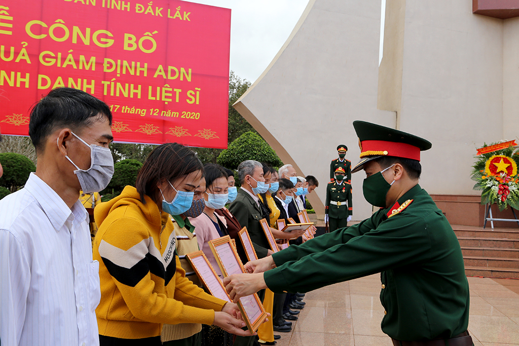 Công bố kết quả giám định ADN xác định danh tính của 34 Liệt sĩ