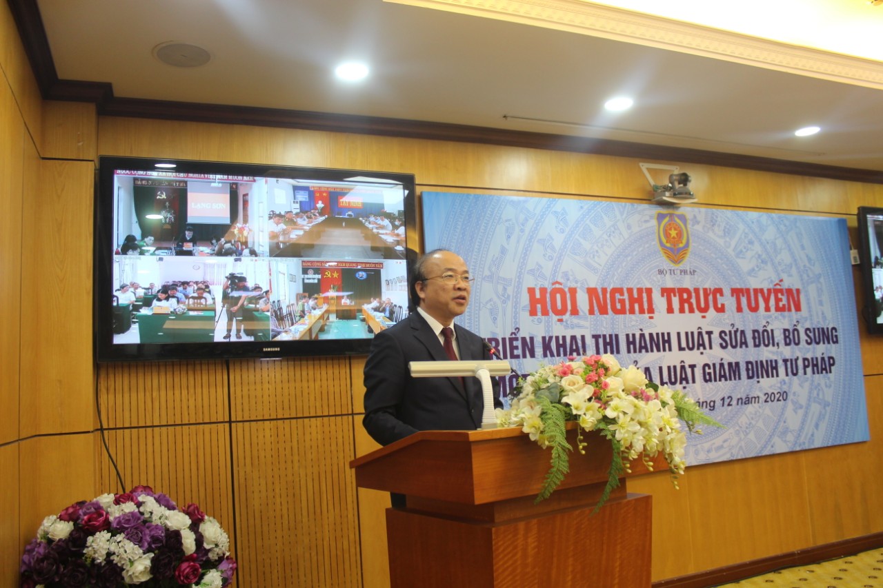 Hội nghị trực tuyến toàn quốc triển khai Luật sửa đổi, bổ sung một số điều của Luật Giám định tư pháp (GĐTP).