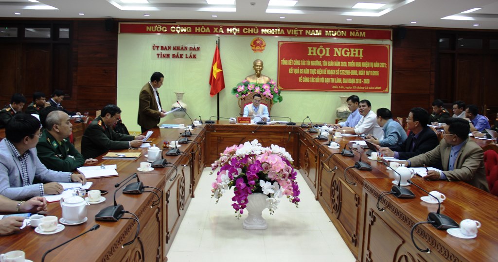 Hội nghị tổng kết công tác tín ngưỡng, tôn giáo năm 2020