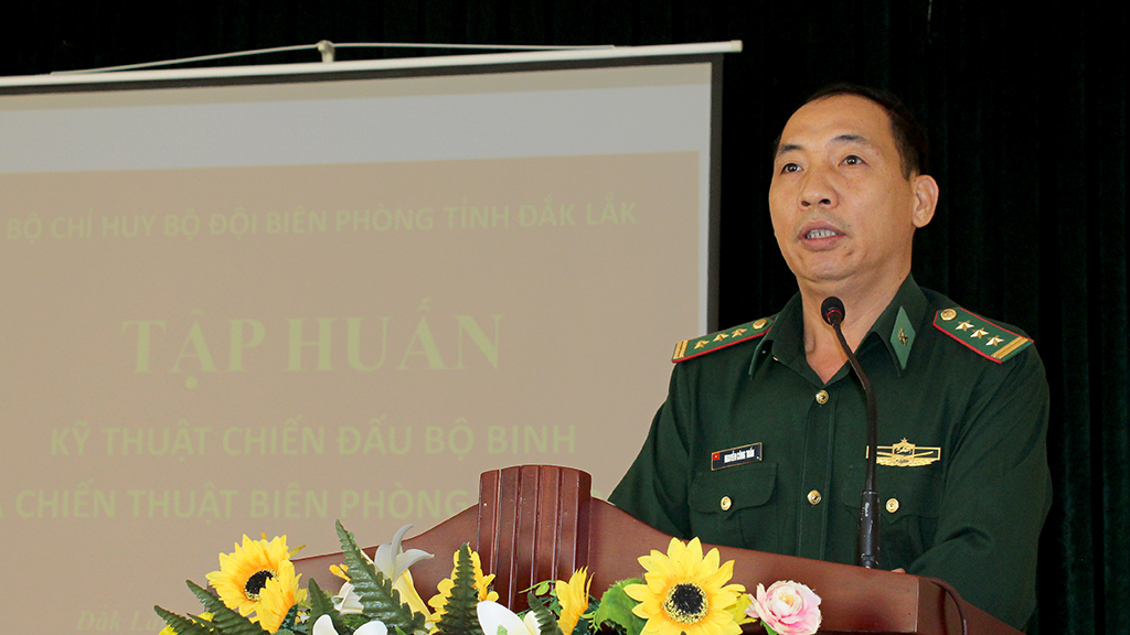 Bộ đội Biên phòng tỉnh: Tập huấn công tác tham mưu, kỹ thuật chiến đấu bộ binh, chiến thuật Biên phòng năm 2020.