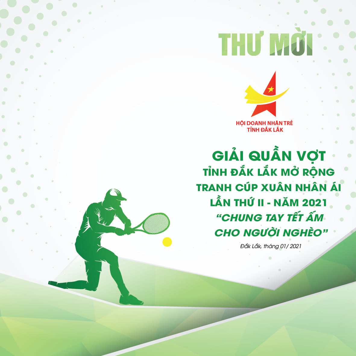 Thư mời tham gia Giải Quần vợt tranh cúp “Xuân nhân ái” - lần II  và gây quỹ từ thiện