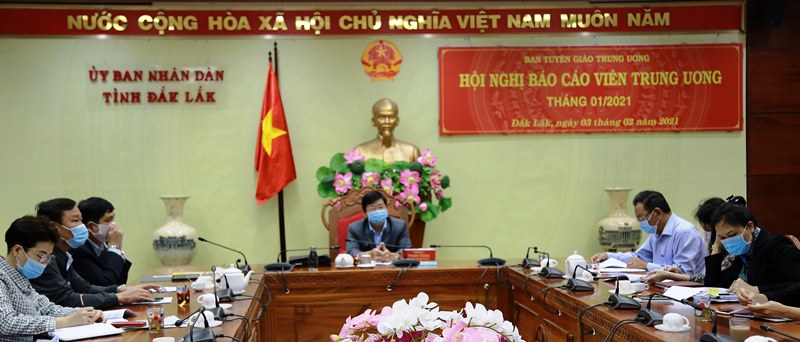 Hội nghị trực tuyến báo cáo viên tháng 1/2021