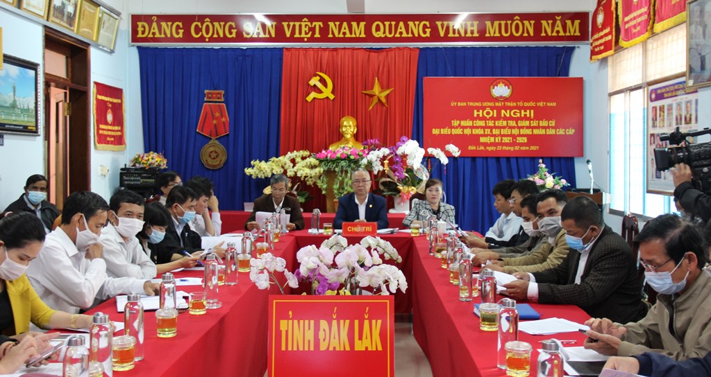 Tập huấn công tác kiểm tra, giám sát bầu cử đại biểu Quốc hội khóa XV và đại biểu HĐND các cấp, nhiệm kỳ 2021-2026