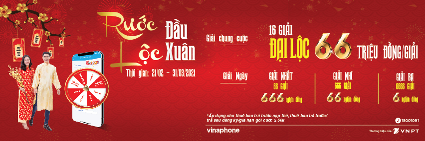 Cùng VinaPhone Đắk Lắk rước lộc xuân với tổng giải thưởng hơn 6 tỷ đồng
