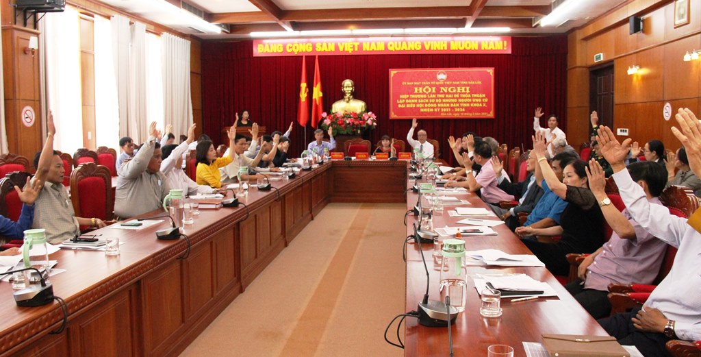 Hội nghị hiệp thương lần 2 thỏa thuận danh sách sơ bộ người ứng cử đại biểu HĐND tỉnh khóa X, nhiệm kỳ 2021-2026