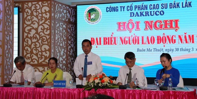 Công ty Cổ phần cao su Đắk Lắk tổ chức Hội nghị đại biểu người lao động năm 2021