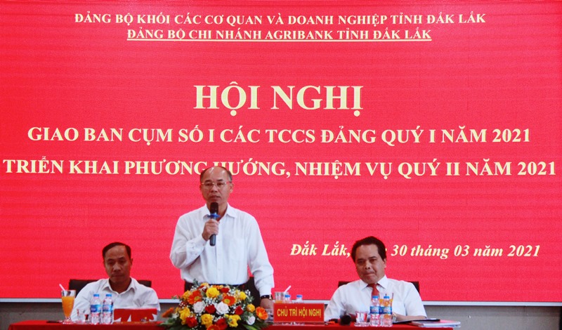 Cụm số 1, Đảng bộ Khối cơ quan và doanh nghiệp tỉnh triển khai nhiệm vụ quý II/2021