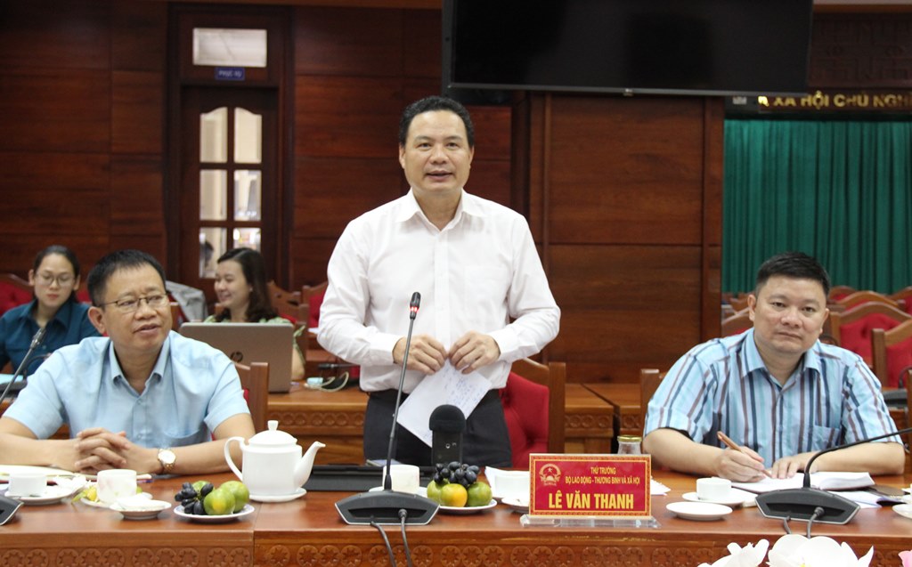 Đoàn công tác của Bộ Lao động, Thương binh và Xã hội làm việc tại tỉnh