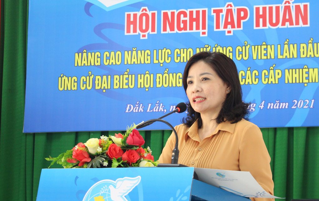 Tập huấn cho đại biểu nữ tham gia ứng cử HĐND các cấp nhiệm kỳ 2021 -2026