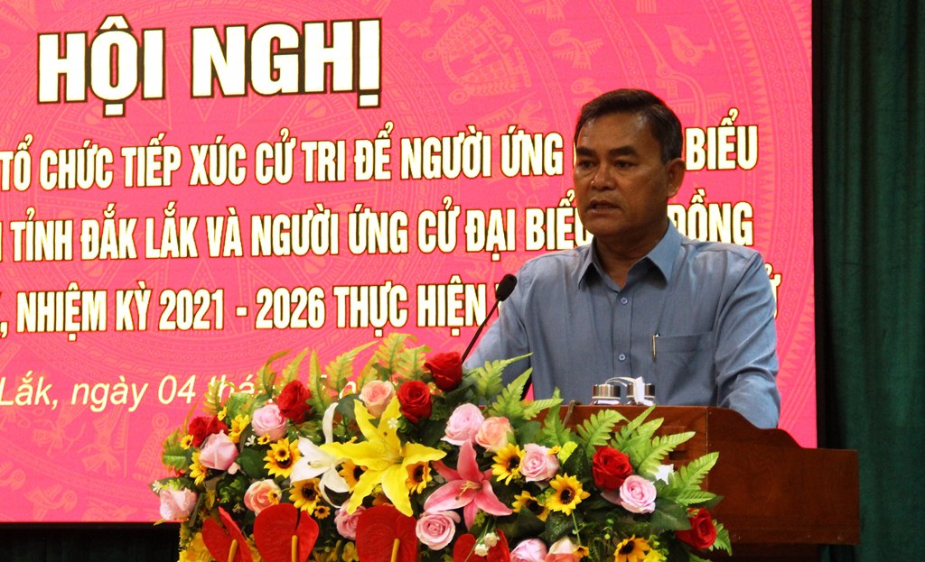 Hội nghị triển khai kế hoạch tiếp xúc cử tri vận động bầu cử cho người ứng cử đại biểu Quốc hội và HĐND tỉnh