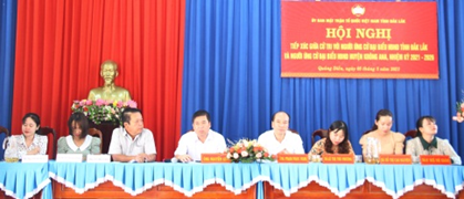 Tiếp xúc giữa cử tri với người ứng cử đại biểu HĐND tỉnh và người ứng cử đại biểu HĐND huyện Krông Ana