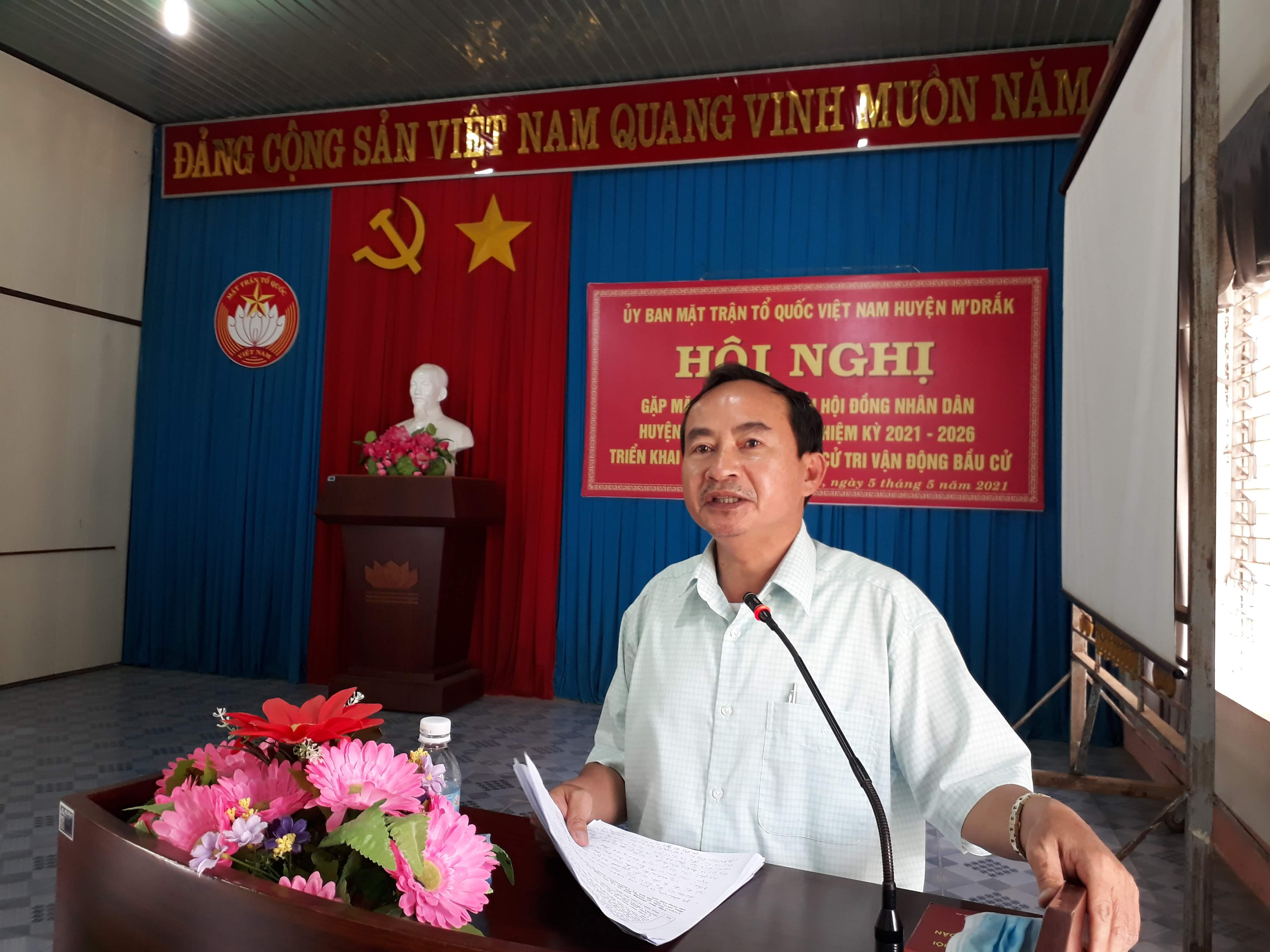Gặp mặt những người ứng cử đại biểu HĐND huyện M’Drắk khóa XII, nhiệm kỳ 2021- 2026