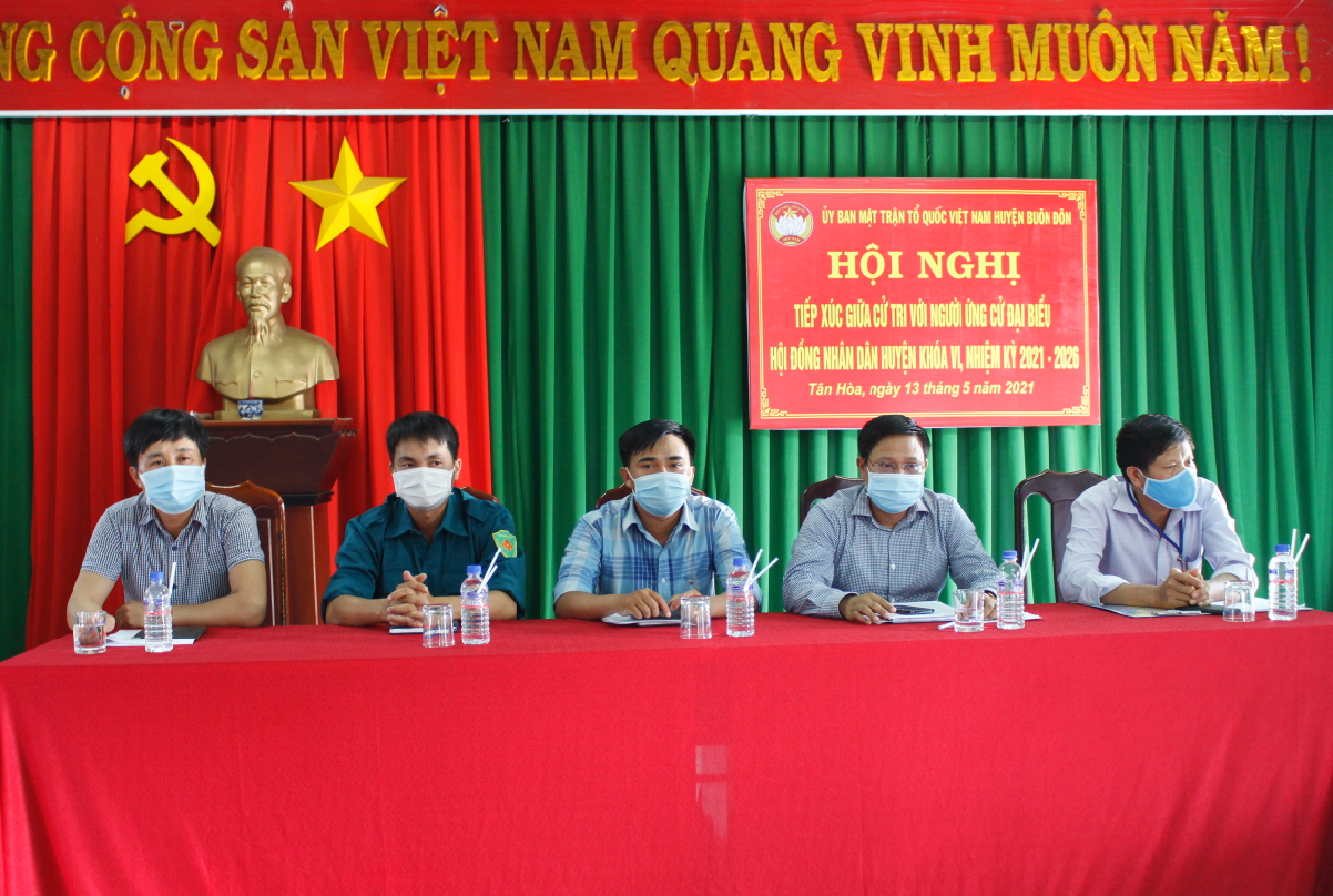 Hội nghị tiếp xúc giữa cử tri với người ứng cử đại biểu HĐND huyện Buôn Đôn khóa VI, nhiệm kỳ 2021-2026
