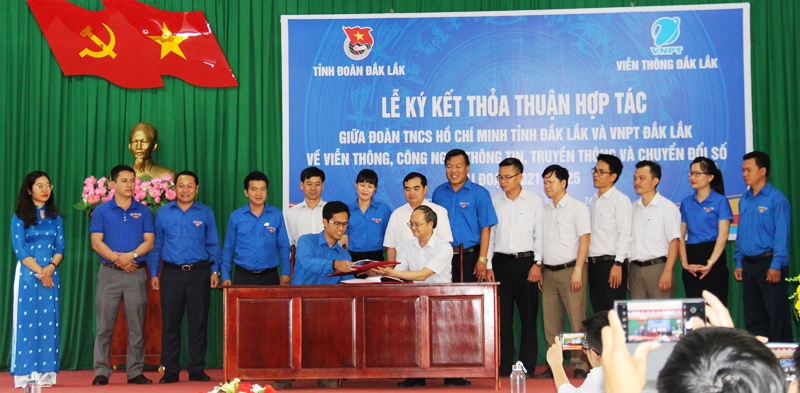 Dak Lak Provincial Youth Union – VNPT signs cooperation agreement in 2021-2025 period
