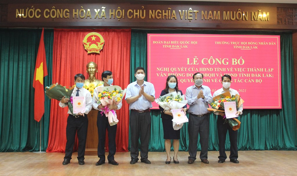 Thành lập Văn phòng Đoàn đại biểu Quốc hội và HĐND tỉnh Đắk Lắk