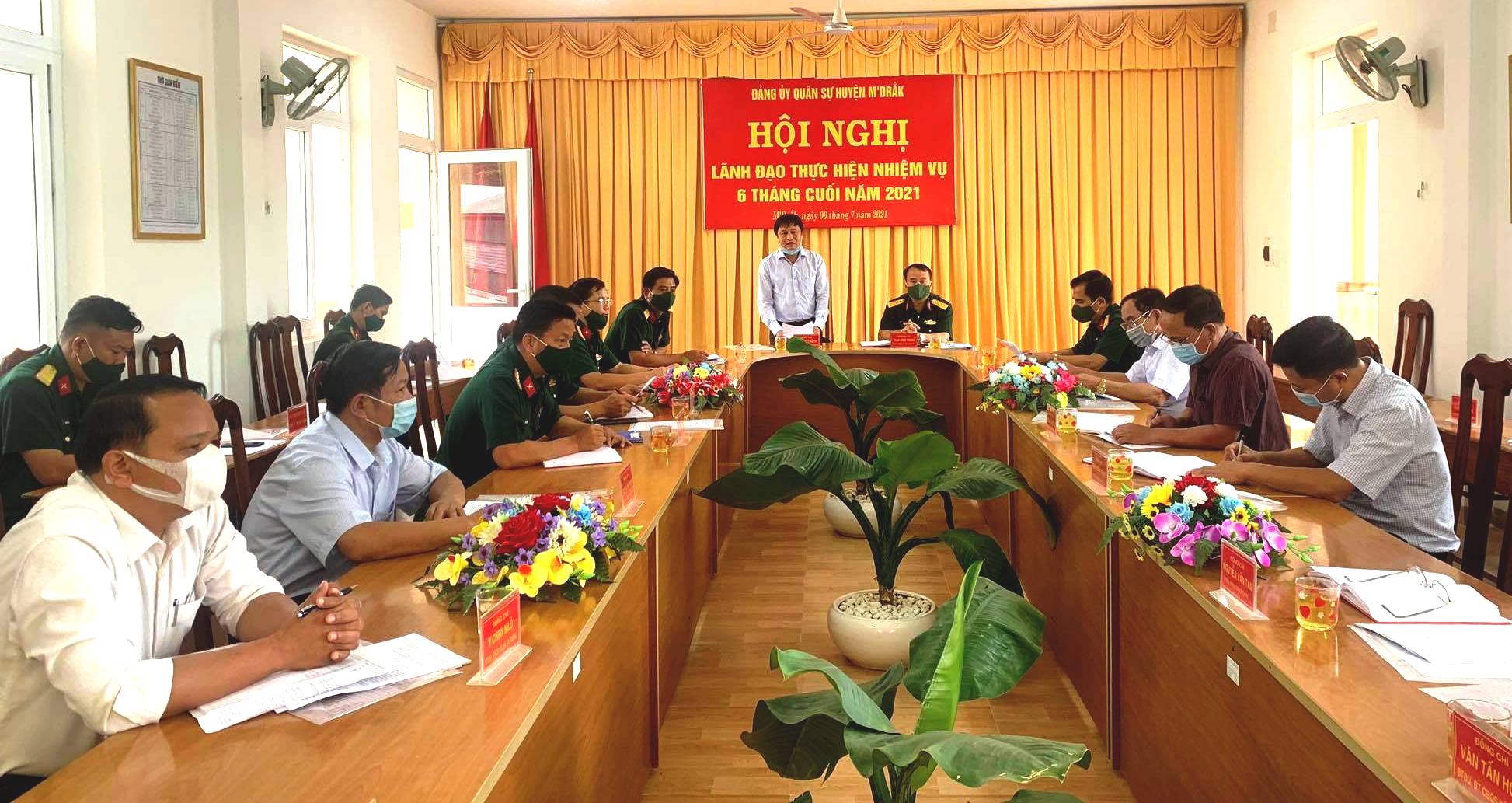 Đảng ủy Quân sự huyện M'Drắk ra nghị quyết lãnh đạo thực hiện nhiệm vụ 6 tháng cuối năm 2021