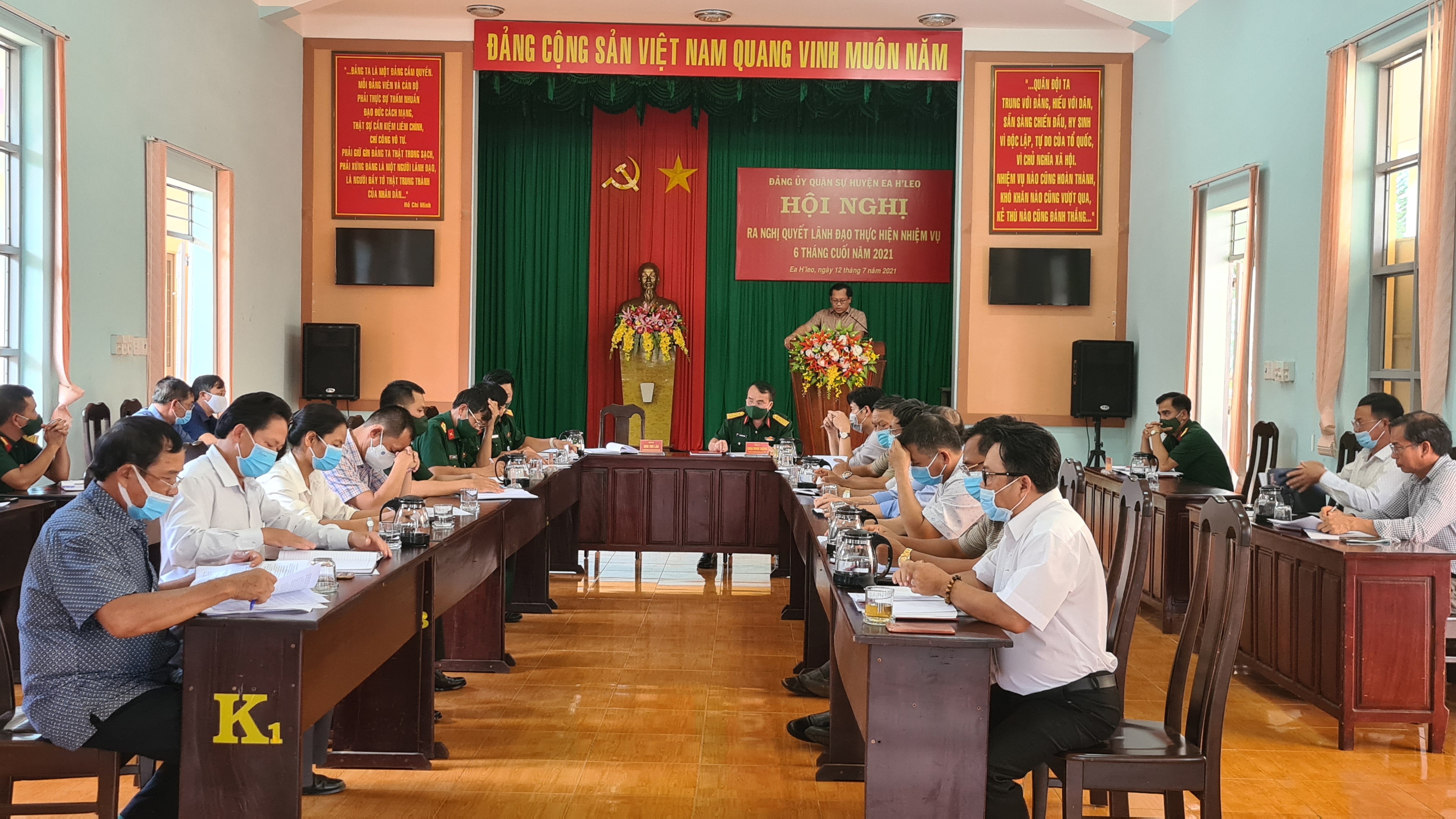 Huyện Ea H’leo sơ kết nhiệm vụ quân sự, quốc phòng 6 tháng đầu năm 2021