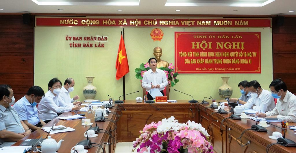 Ban Kinh tế Trung ương làm việc với tỉnh Đắk Lắk về tổng kết thực hiện Nghị quyết số 19-NQ/TW