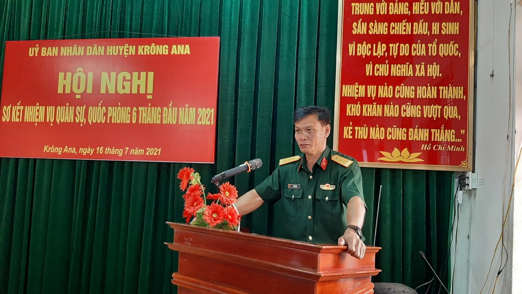 Huyện Krông Ana triển khai nhiệm vụ quân sự, quốc phòng 6 tháng cuối năm 2021