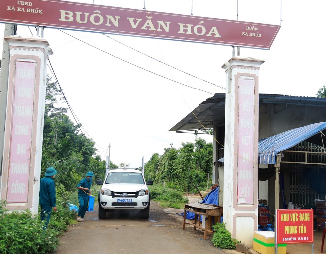 Kết thúc việc thiết lập vùng cách ly y tế ở các buôn Jung A, Jung B, Ea Bhốk