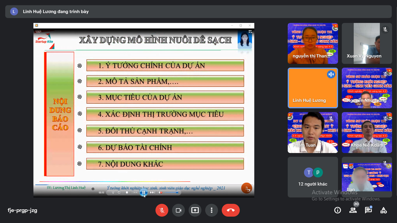 Final Round of Student Startup Ideas Contest 2021