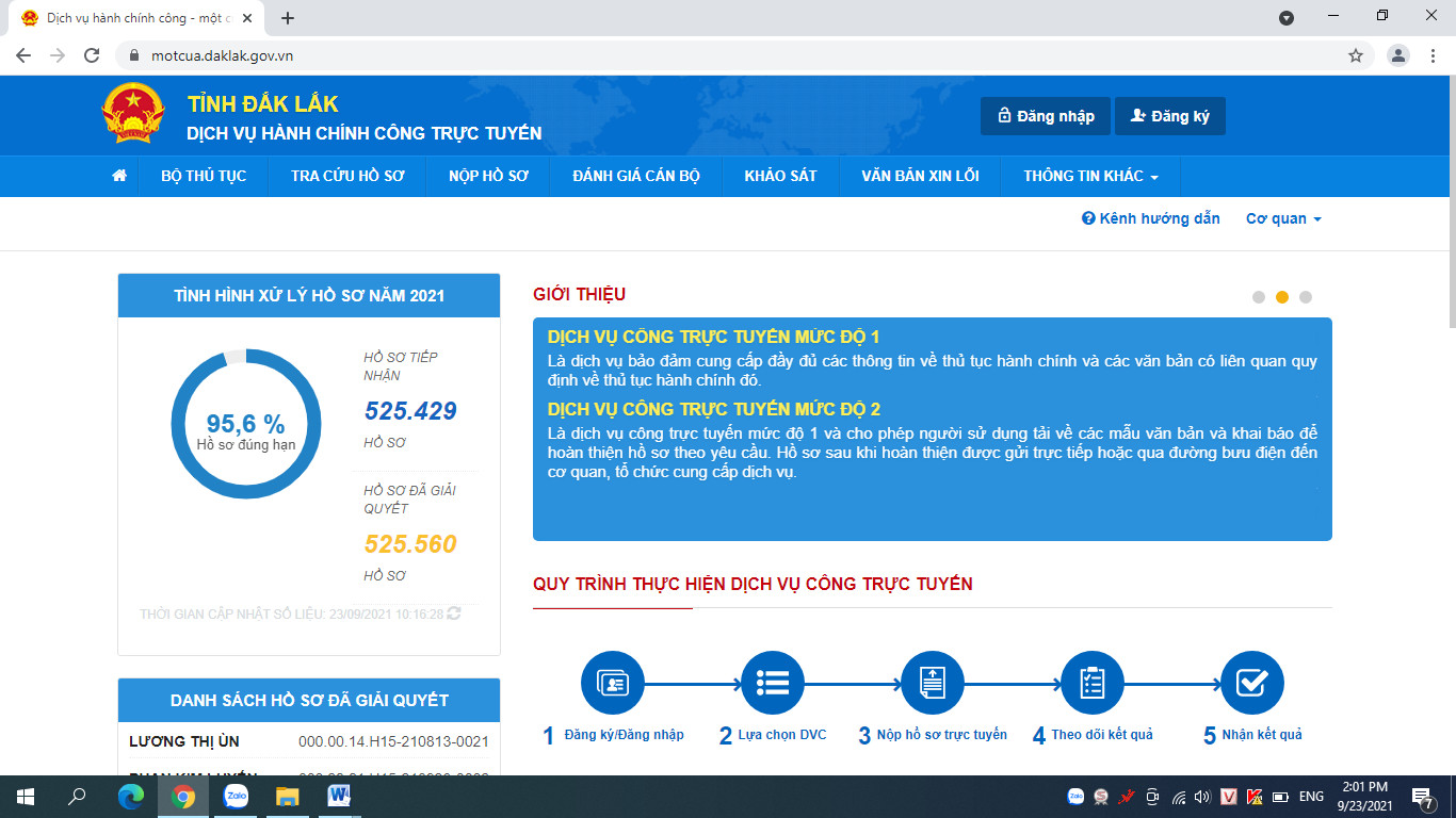 Đắk Lắk có 53 dịch vụ công triển khai tích hợp thanh toán trực tuyến trên Cổng Dịch vụ công quốc gia
