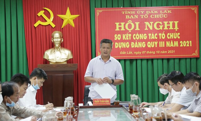 Sơ kết công tác tổ chức xây dựng Đảng quý III, triển khai nhiệm vụ công tác quý IV năm 2021