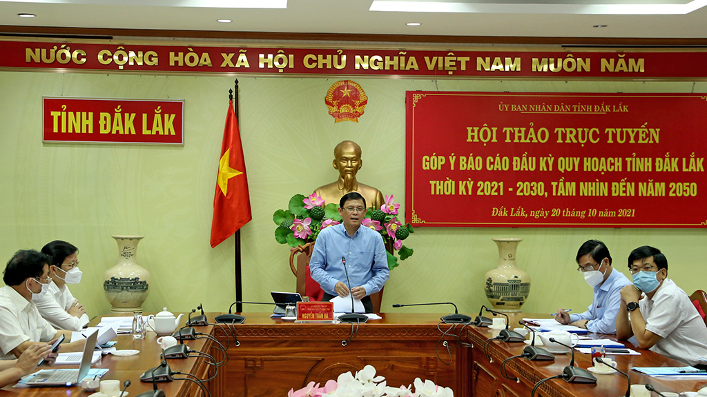 Hội thảo trực tuyến góp ý Báo cáo đầu kỳ Quy hoạch tỉnh Đắk Lắk thời kỳ 2021-2030