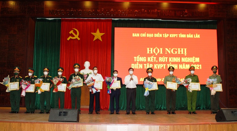 Đắk Lắk tổng kết, rút kinh nghiệm diễn tập khu vực phòng thủ cấp tỉnh năm 2021