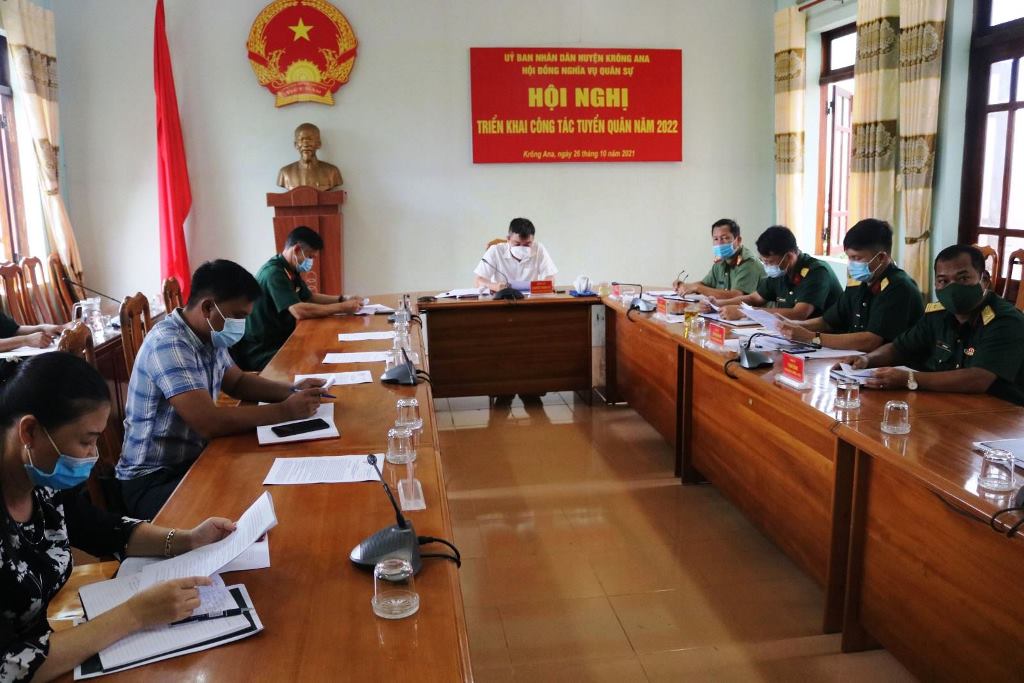 Huyện Krông Ana tổ chức hội nghị triển khai công tác tuyển quân năm 2022