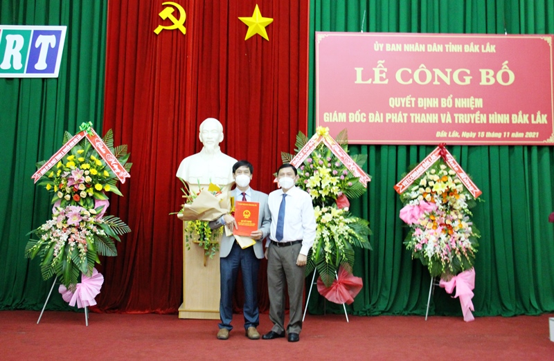 Công bố Quyết định bổ nhiệm Giám đốc Đài Phát thanh và Truyền hình Đắk Lắk