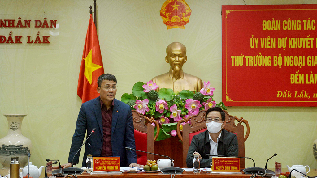 Đoàn công tác của Bộ Ngoại giao làm việc với tỉnh Đắk Lắk