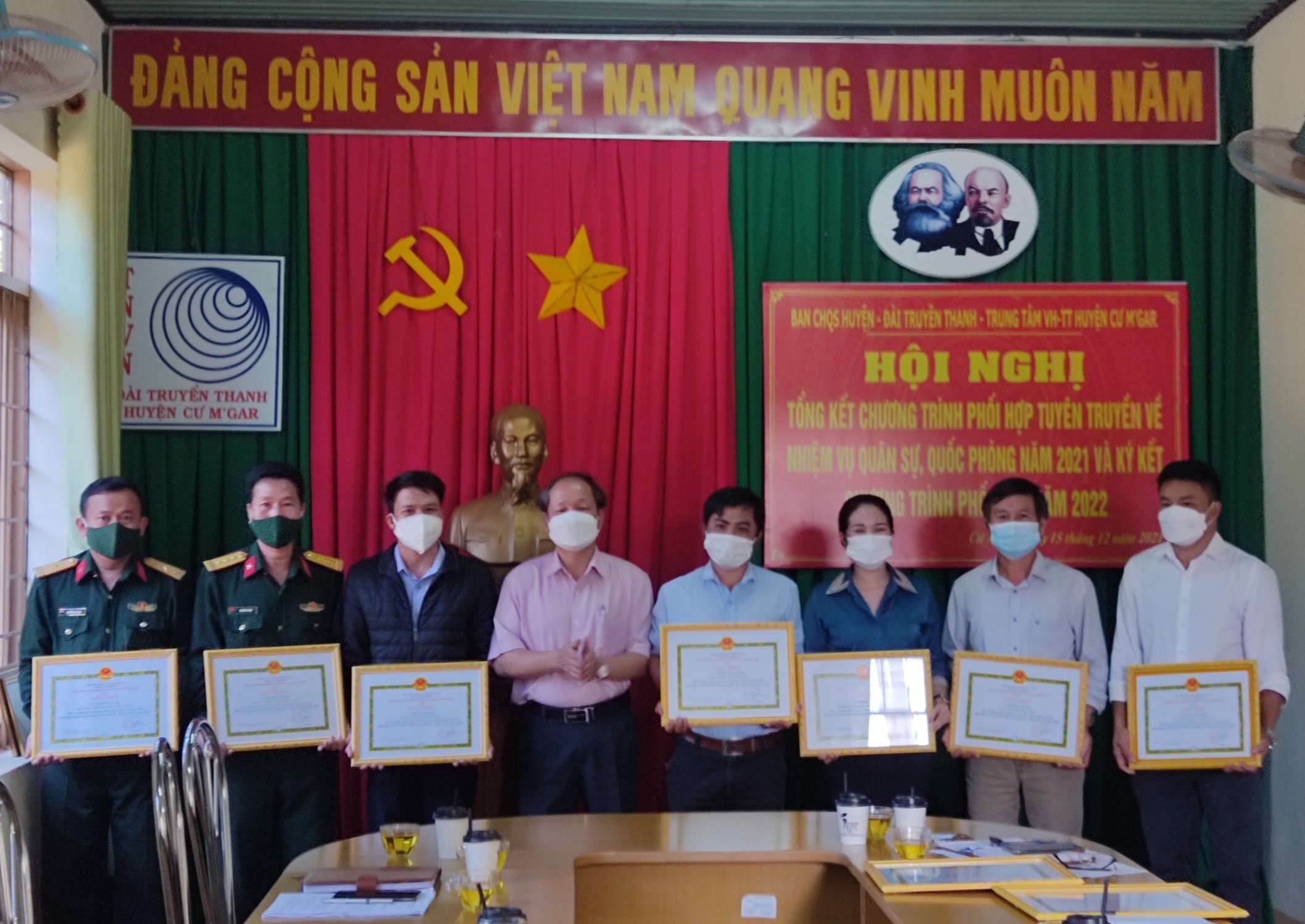 Huyện Cư M’gar tổng kết chương trình phối hợp tuyên truyền nhiệm vụ quân sự quốc phòng, địa phương năm 2021