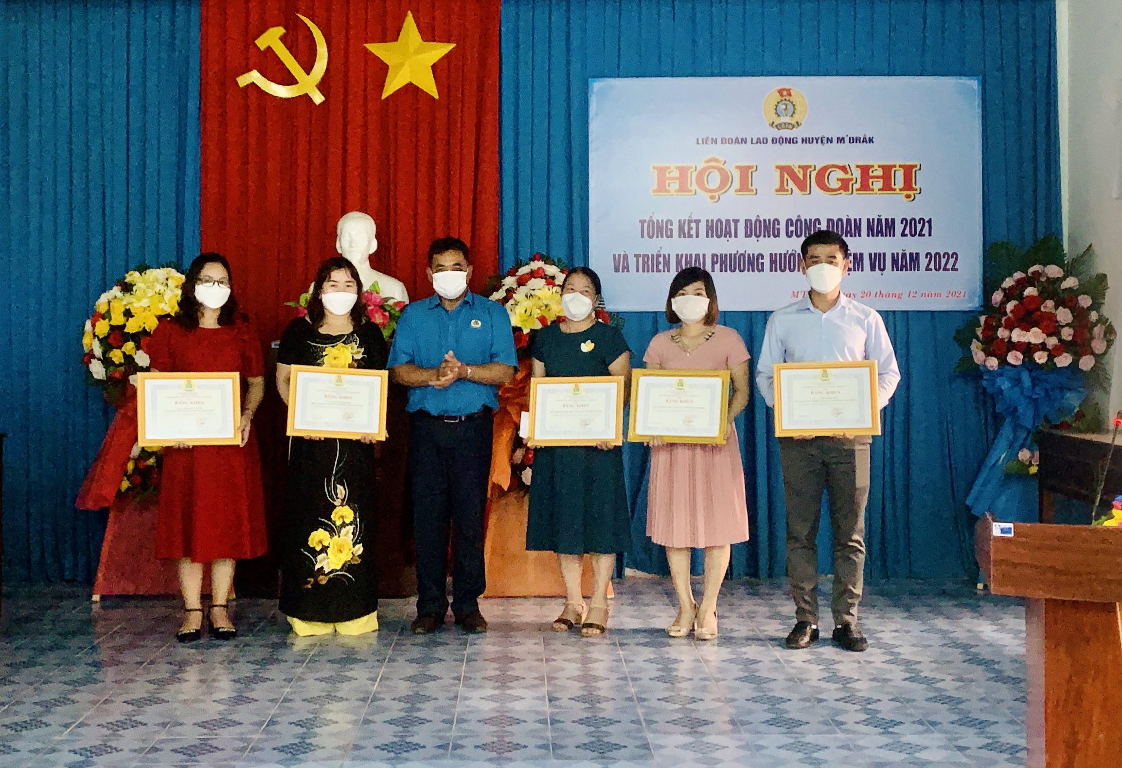 Liên đoàn Lao động huyện M’Drắk tổng kết hoạt động công đoàn năm 2021