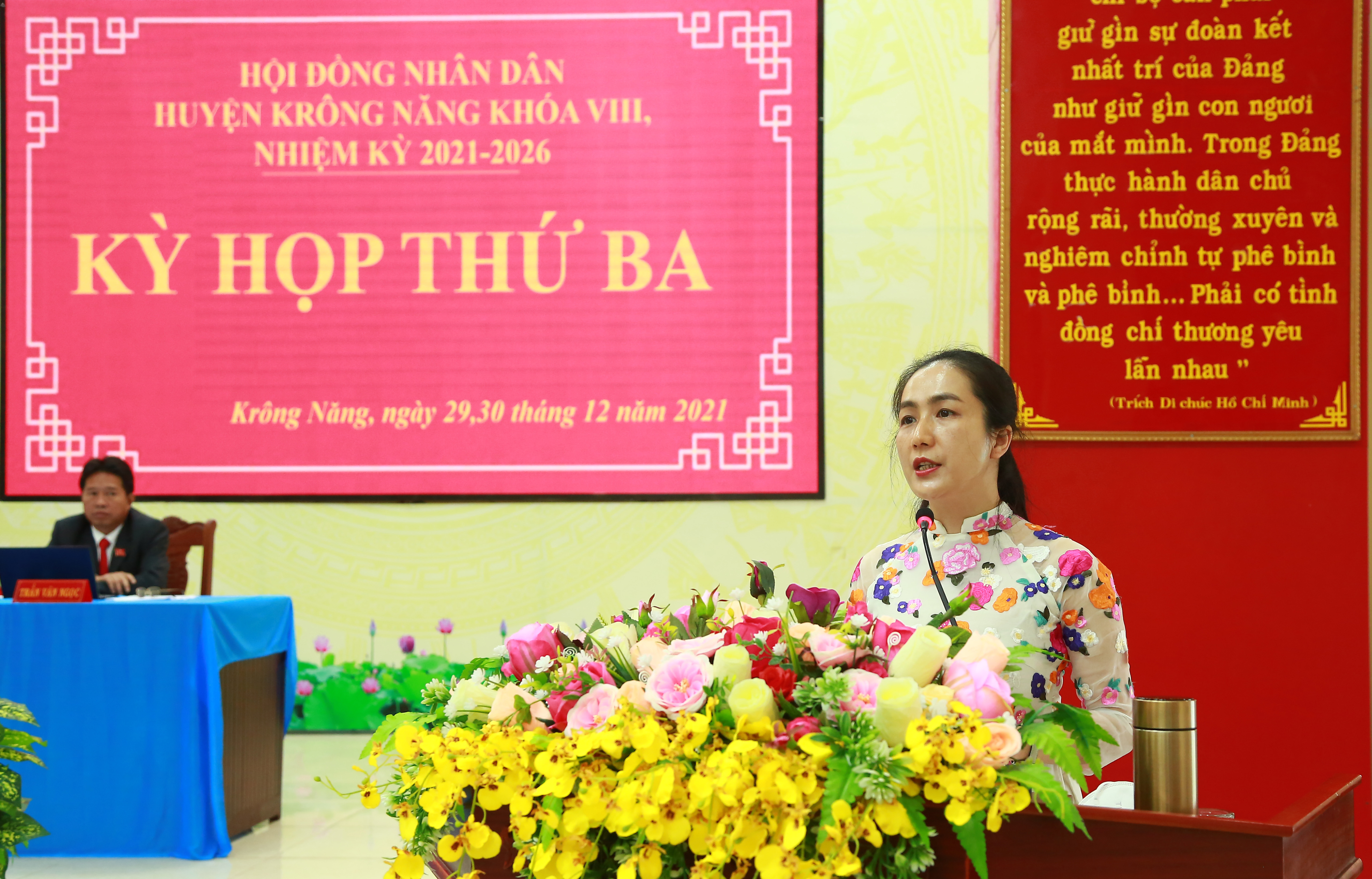 Kỳ họp thứ 3 HĐND huyện Krông Năng khóa VIII, nhiệm kỳ 2021 - 2026