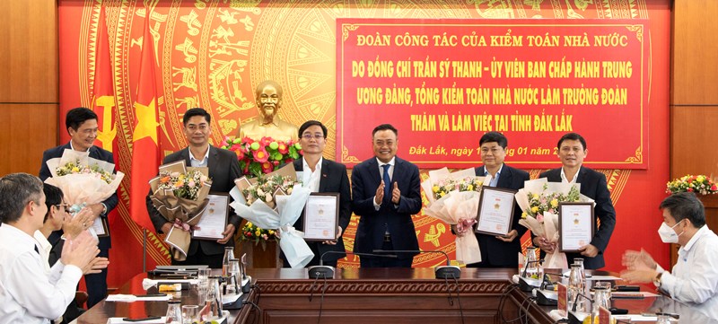 Đoàn công tác Kiểm toán nhà nước thăm và làm việc Đắk Lắk