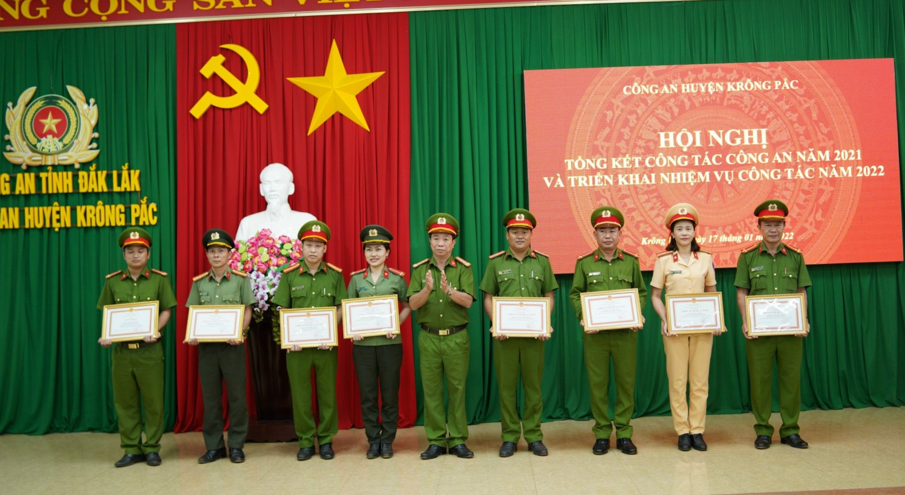 Công an huyện Krông Pắc tăng cường bảo đảm trật tự an toàn xã hội trong tình hình mới