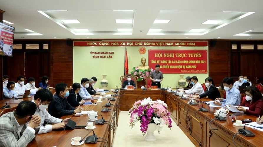 Online conference on summarizing the public administrative reform in 2021 and implementing tasks for 2022